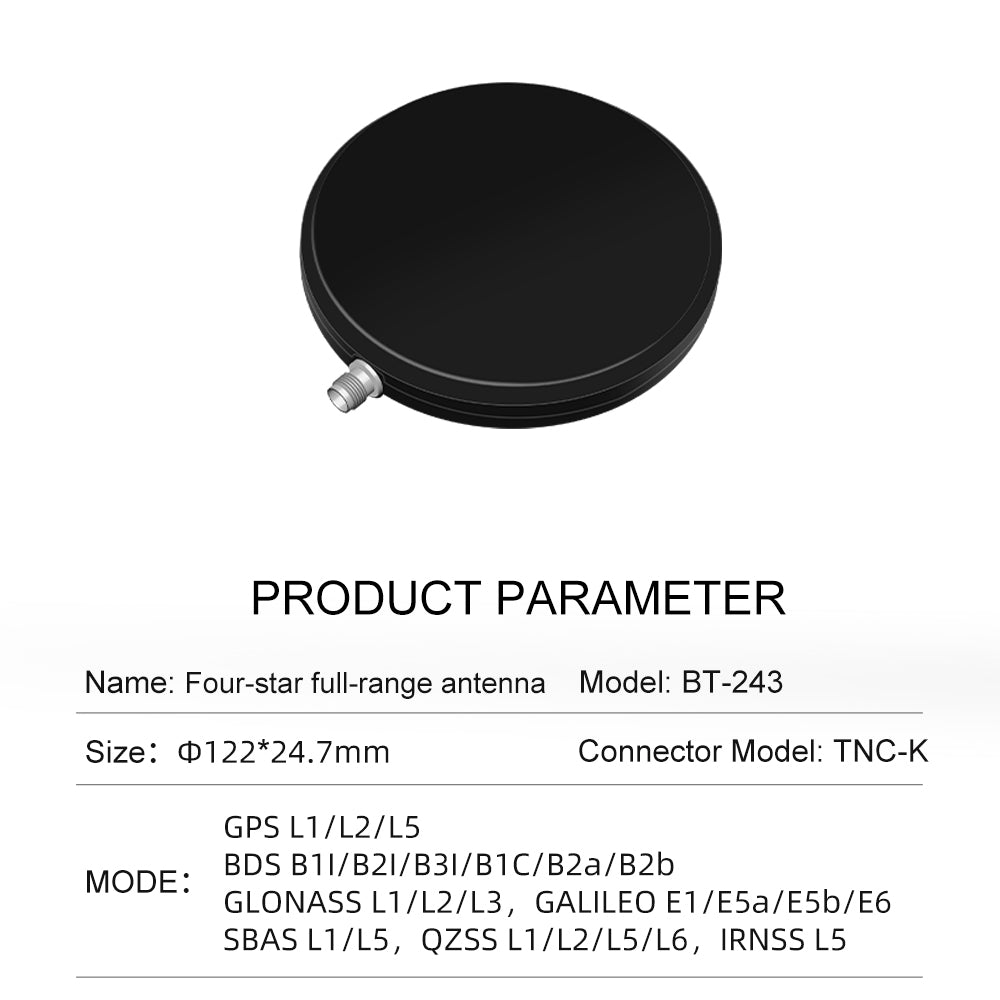 Beitian four-star full-frequency RTK GNSS external measurement antenna BT-243 Beitian four-star full-frequency RTK GNSS external measurement antenna BT-243